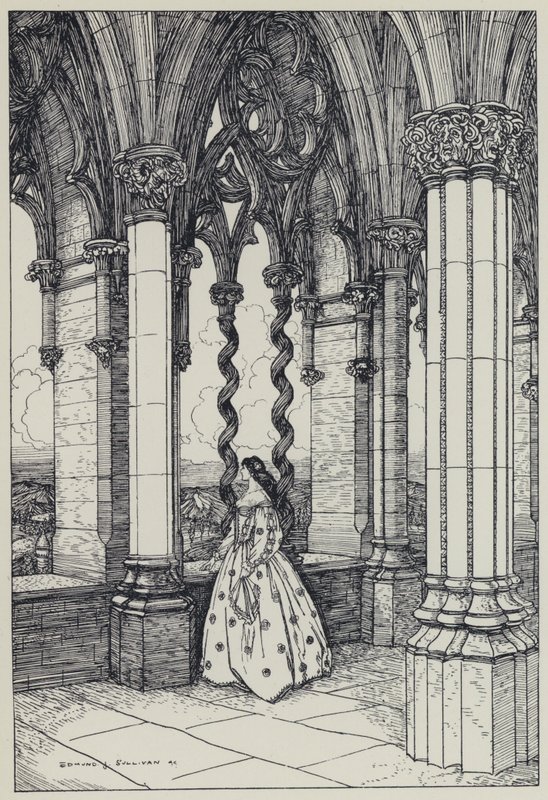 Illustratie voor A Dream of Fair Women and Other Poems door Edmund Joseph after Sullivan