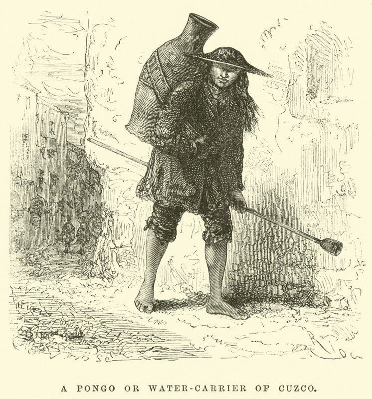 Een pongo of waterdrager van Cuzco door Edouard Riou