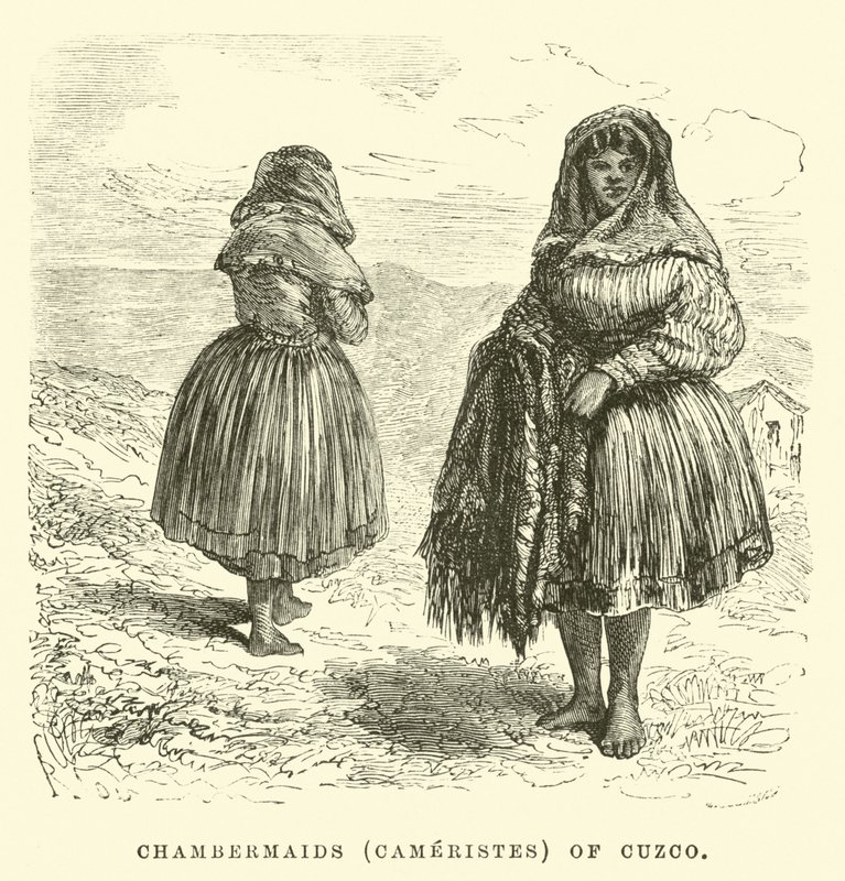 Kamermeisjes van Cuzco door Edouard Riou