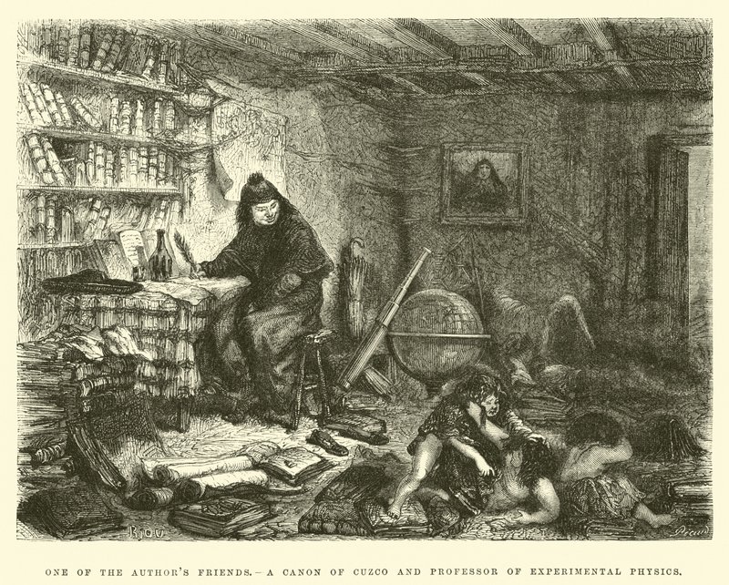 Een van de vrienden van de auteur, een kanunnik van Cuzco en professor in de experimentele natuurkunde door Edouard Riou