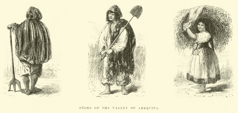 Peons van de Vallei van Arequipa door Edouard Riou