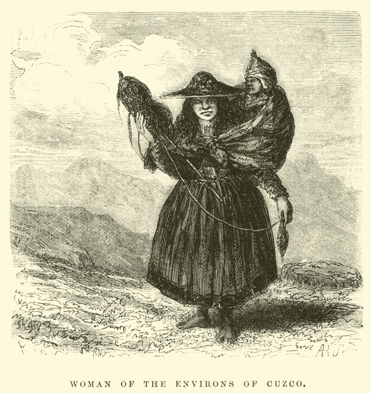 Vrouw uit de omgeving van Cuzco door Edouard Riou