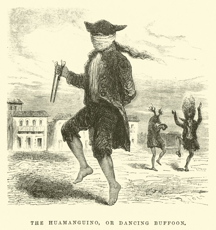 De Huamanguino, of Dansende Nar door Edouard Riou