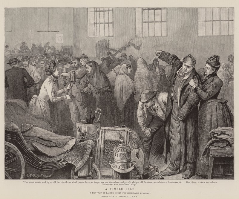 Een Rommelmarkt door Edward Frederick Brewtnall