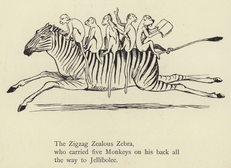 De Zigzag IJverige Zebra door Edward Lear