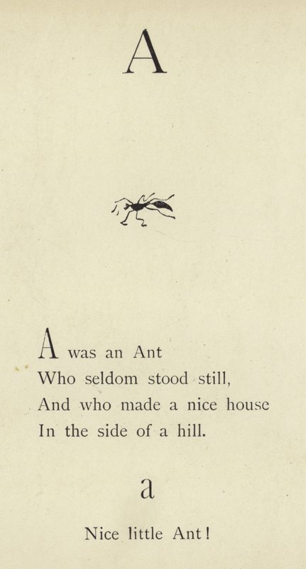 De letter A door Edward Lear