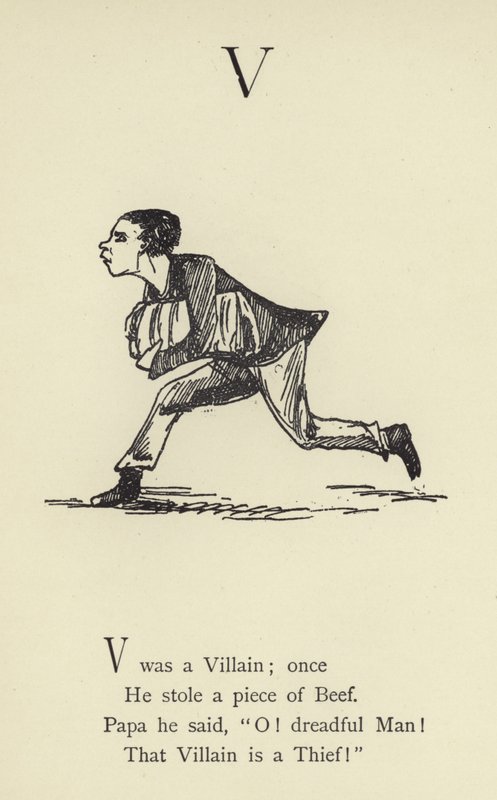 De letter V door Edward Lear