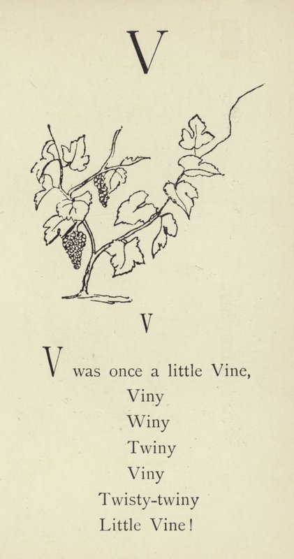 De letter V door Edward Lear