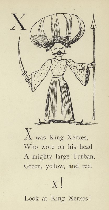 De letter X door Edward Lear