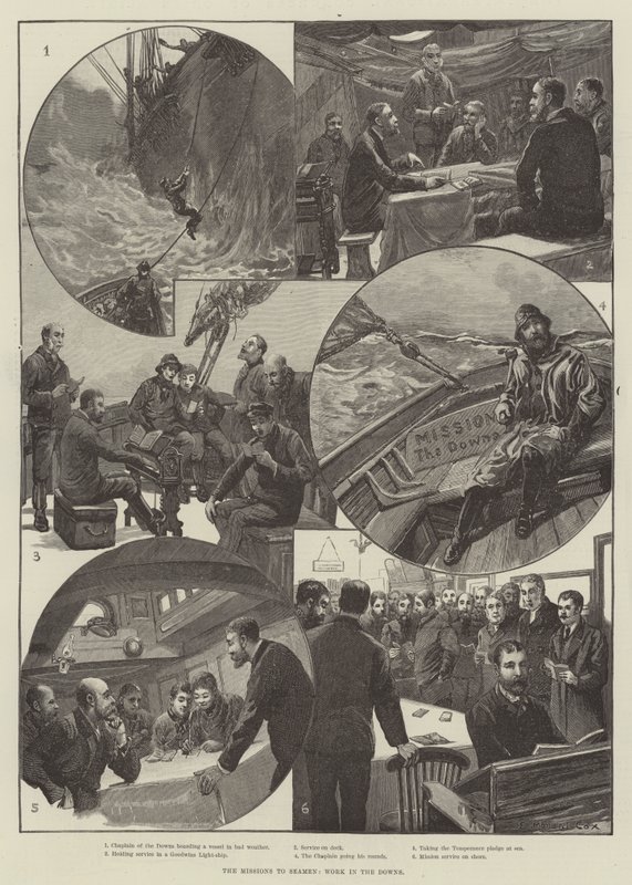De Missies naar Zeelieden, Werk in de Downs door Edward Morant Cox