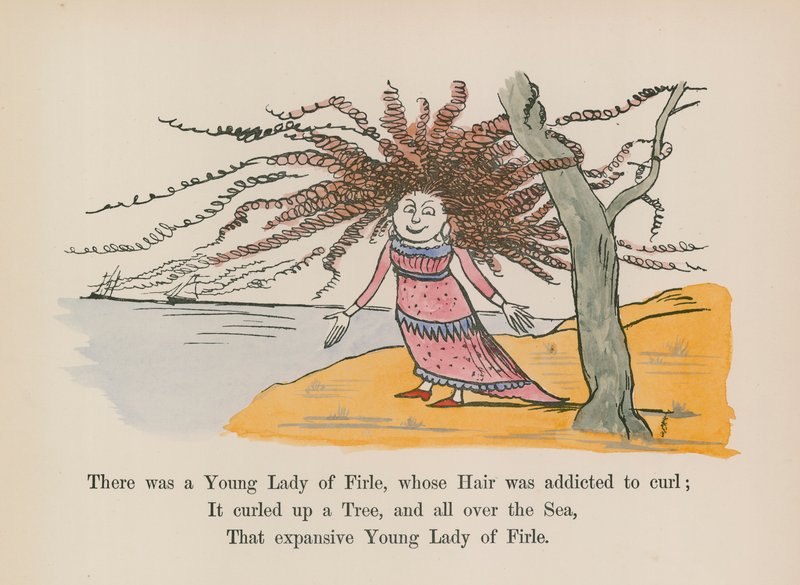 Er was een jonge dame uit Firle, wiens haar verslaafd was aan krullen door Edward (after) Lear