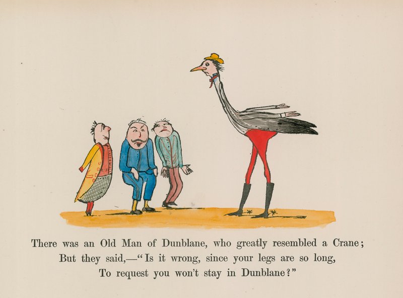 Er was een oude man van Dunblane, die sterk leek op een kraanvogel door Edward (after) Lear
