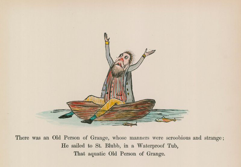 Er was een oude persoon van Grange, wiens manieren vreemd en vreemd waren door Edward (after) Lear