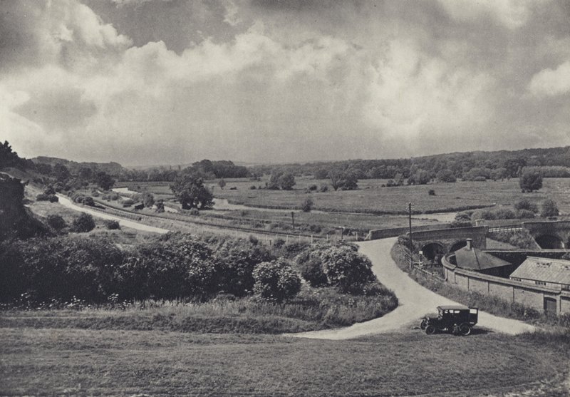 De Test Valley vanaf Chilbolton Down door Edward Alfred Barton