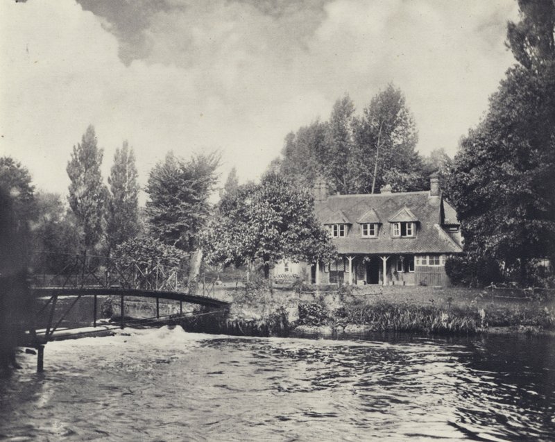 Thorney Weir Visserijhuis door Edward Alfred Barton