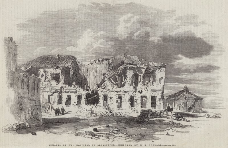 Restanten van het Ziekenhuis in Sebastopol door Edward Angelo Goodall