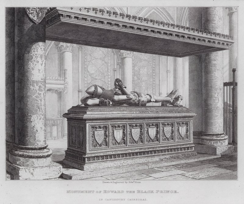 Monument van Edward de Zwarte Prins, in de Kathedraal van Canterbury door Edward Blore