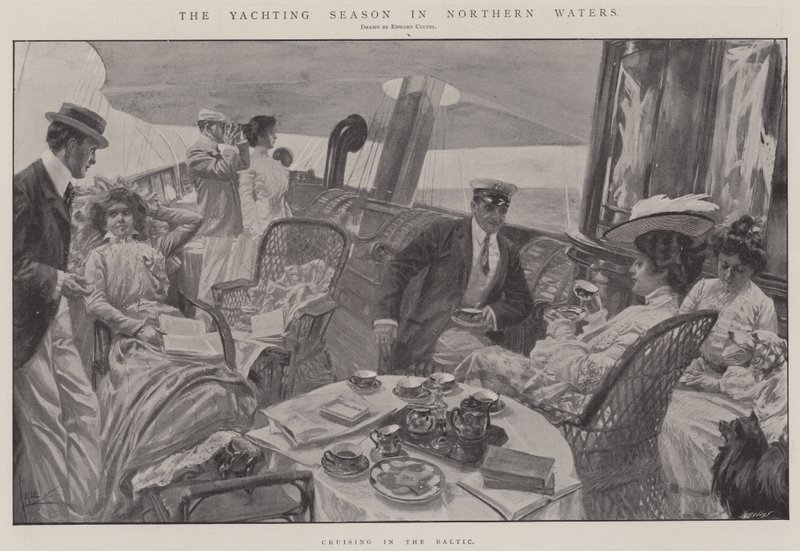 Het jachtseizoen in noordelijke wateren (litho) door Edward Cucuel
