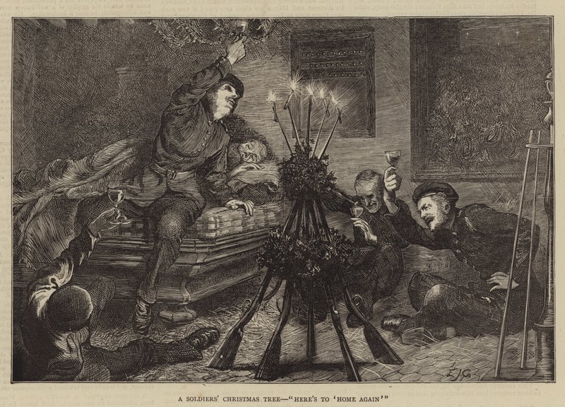 Een kerstboom voor soldaten, hier is naar 
