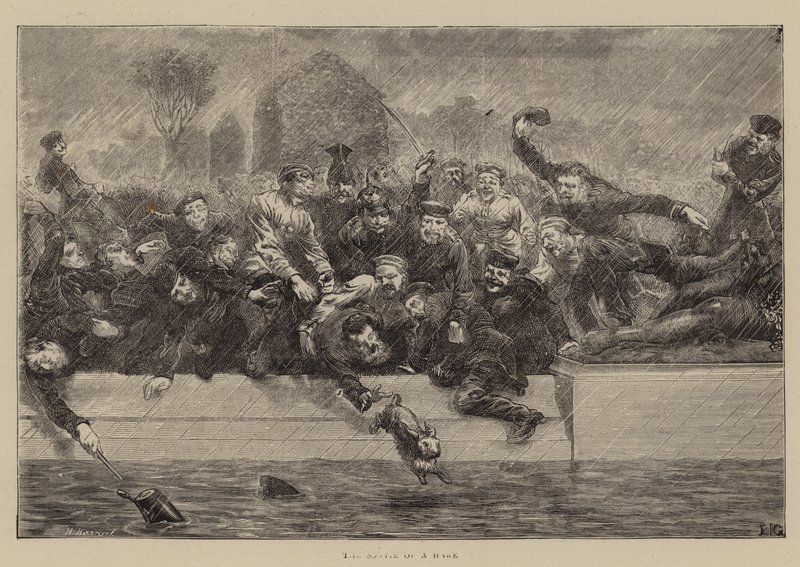 De sortie van een haas door Edward John Gregory