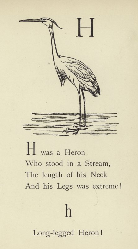De letter H door Edward Lear