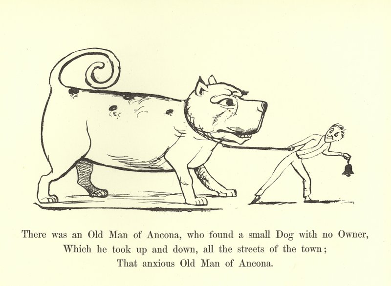 Er was een Oude Man van Ancona, die een kleine Hond vond zonder Eigenaar door Edward Lear