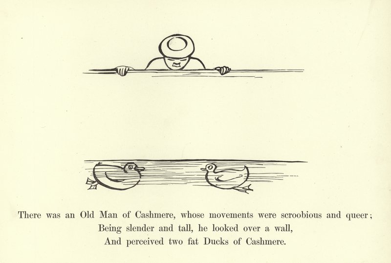 Er was een Oude Man uit Kasjmir, wiens bewegingen vreemd en raar waren door Edward Lear