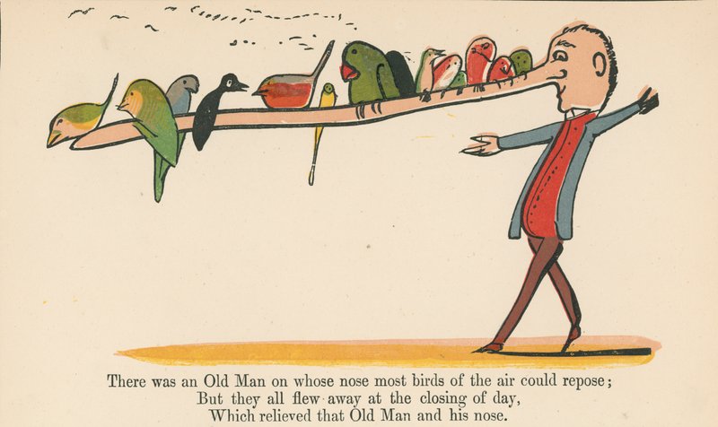 Er was een Oude Man op wiens neus de meeste vogels van de lucht konden rusten, uit 