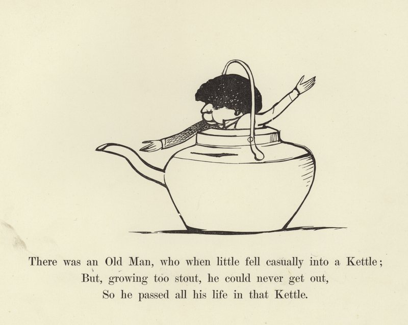 Er was een Oude Man, die als kind per ongeluk in een Ketel viel door Edward Lear