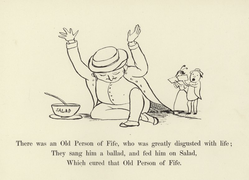 Er was een oude persoon uit Fife, die zeer ontevreden was met het leven door Edward Lear