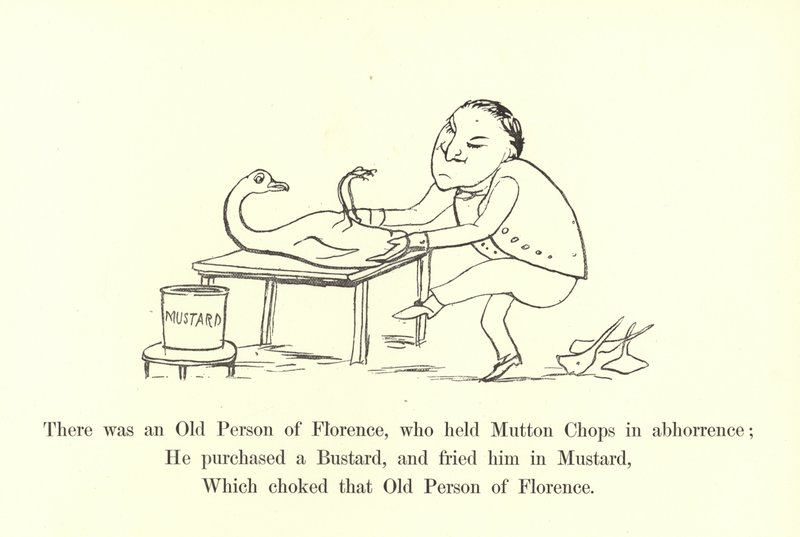 Er was een Oude Persoon van Florence, die Mutton Chops verafschuwde door Edward Lear