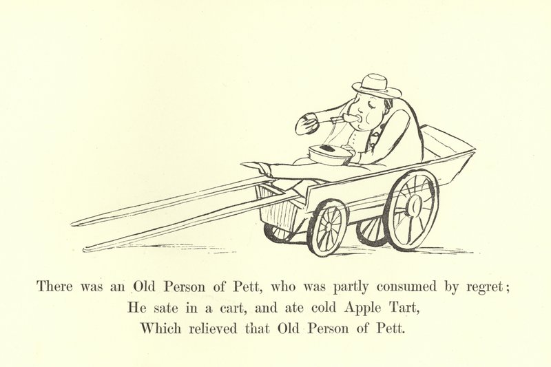 Er was een Oude Persoon van Pett, die deels werd verteerd door spijt door Edward Lear