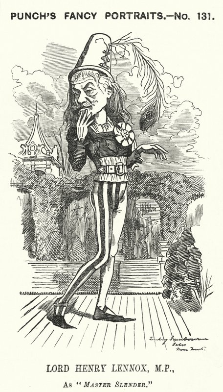 Punch cartoon: Lord Henry Lennox, Engelse conservatieve politicus door Edward Linley (after) Sambourne