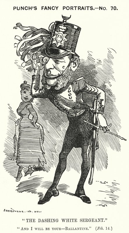 Punch cartoon: William Ballantine, Engelse Serjeant-at-Law door Edward Linley (after) Sambourne