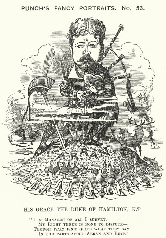 Punch cartoon: William Douglas Hamilton door Edward Linley (after) Sambourne