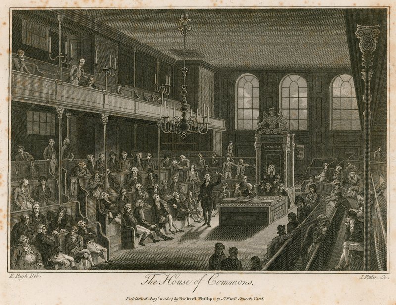Het Lagerhuis, verwoest door brand, 16 oktober 1834 door Edward Pugh