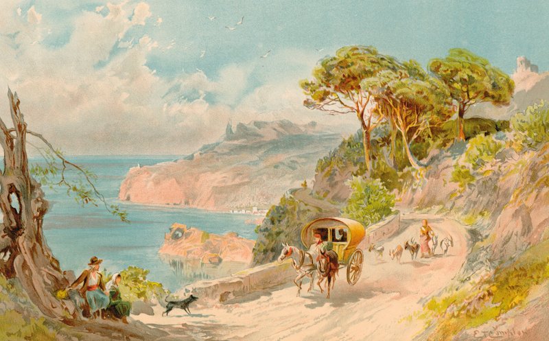 Kustweg bij Soller, Majorca door Edward Theodore Compton