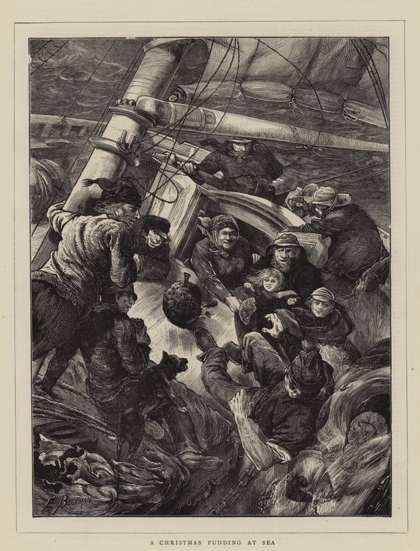 Een Kerstpudding op Zee door Edwin Buckman
