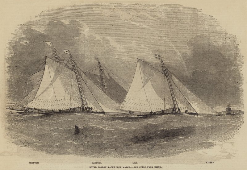 Royal London Yacht Club Wedstrijd, de Start vanuit Erith door Edwin Weedon