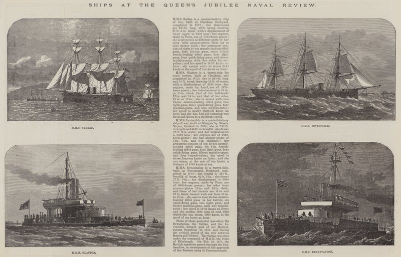 Schepen bij de Jubileum Marine Review van de Koningin door Edwin Weedon