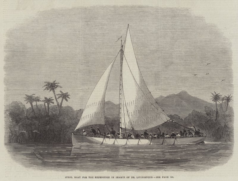 Stalen Boot voor de Expeditie op Zoek naar Dr. Livingstone door Edwin Weedon