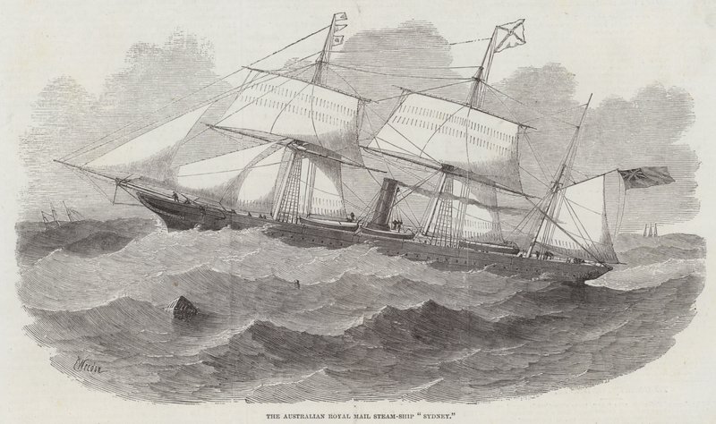 De Australische Royal Mail stoomschip Sydney door Edwin Weedon