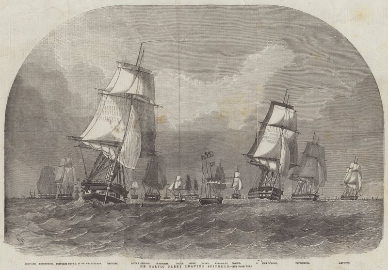 De Baltische Vloot verlaat Spithead door Edwin Weedon