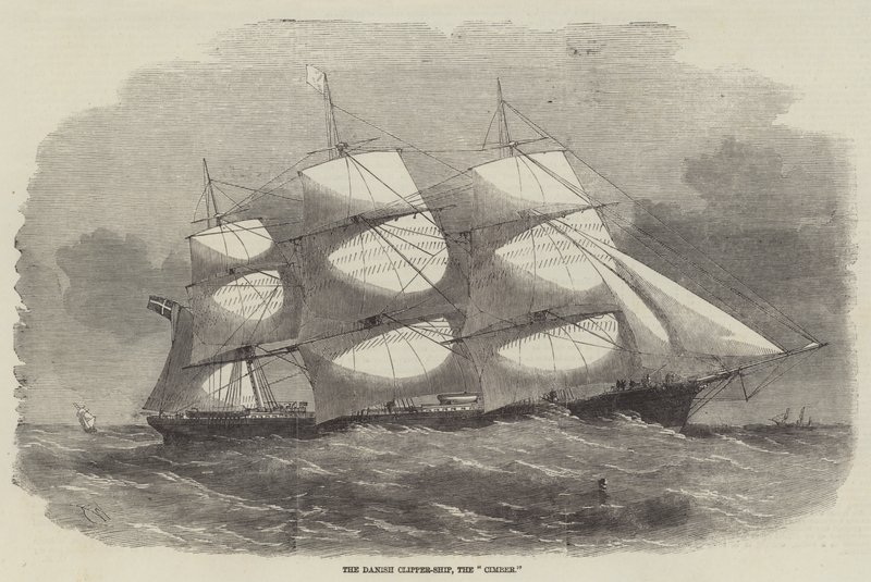De Deense Clipper-Schip, de Cimber door Edwin Weedon