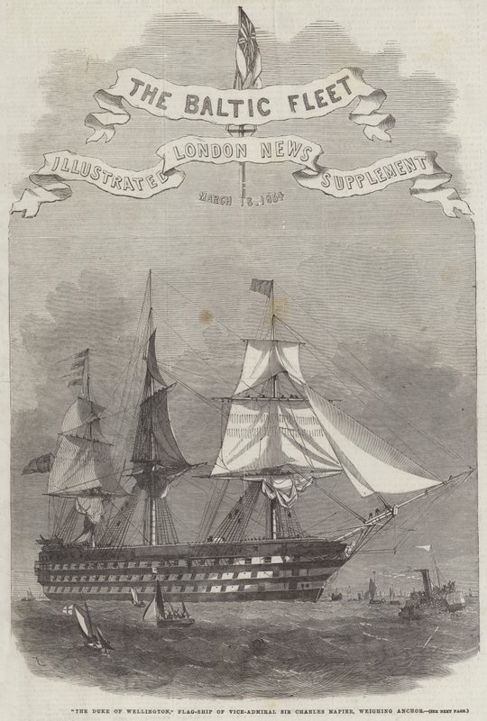 De Hertog van Wellington, Vlaggenschip van Vice-Admiral Sir Charles Napier, Anker Lichten door Edwin Weedon