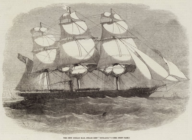 De nieuwe Indiase poststoomboot Engeland door Edwin Weedon
