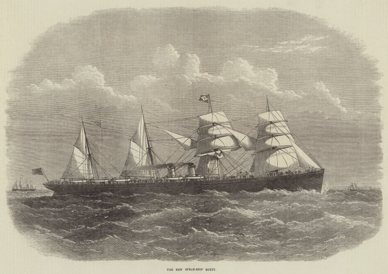 Het nieuwe stoomschip Egypte door Edwin Weedon