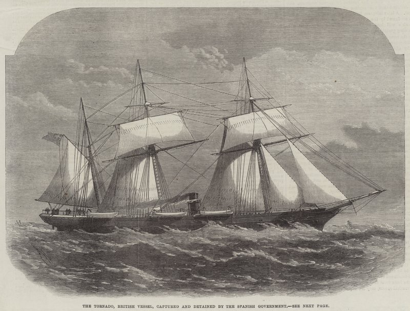 De Tornado, Brits Schip, gevangen en vastgehouden door de Spaanse Regering door Edwin Weedon