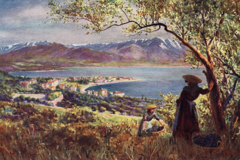Corsica: Algemeen uitzicht op Ajaccio door Edwin Arthur Norbury