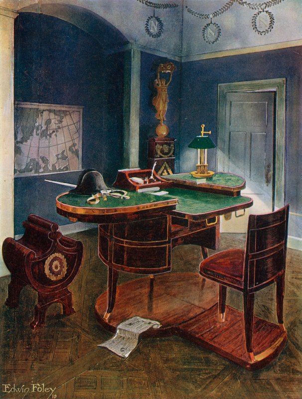 Bureau de Campagne en Bureau en Boite van Napoleon de Eerste, Chateau de la Malmaison, Frankrijk door Edwin John Foley